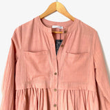 R. Vivimos Pink Button Down Dress NWT- Size S (see notes)