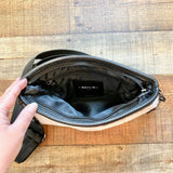 Royln Luxe Black Leather Faux Fur Handbag