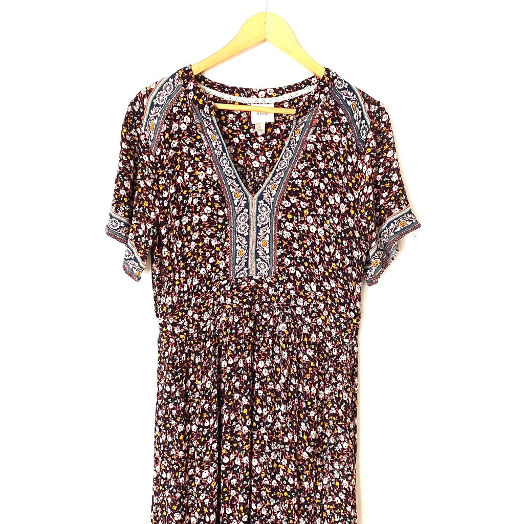 Knox Rose Floral Mixed Print Short Sleeve Maxi Dress- Size L The Saved Collection Knox Rose Floral Mixed Print Short Sleeve Maxi Dress- Size L The Saved Collection