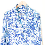 Lily Pulitzer Long Sleeve Blue Dress Half Button Down- Size XS