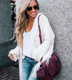 En Creme Gold and Ivory Fringe Cardigan- Size S/M