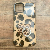 Luxy Lemon iPhone 11 Animal Print Cheetah Print Battery Case with Ring Holder