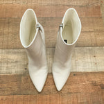 Nine West White Fhayla Pointy Toe Booties- Size 8.5 (Sold Out Online)