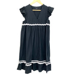 Who What Wear Black Rick Rack Trim Dress- Size XS