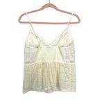 Abercrombie & Fitch White and Cream Eyelet Lace V-Neck Cami Top- Size M