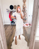 Just Me Lace Overlay Mermaid Dress- Size S