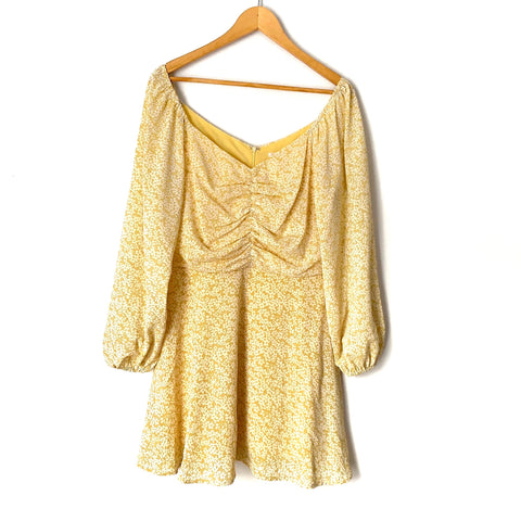 Vestique Yellow Floral Print Dress NWT- Size M