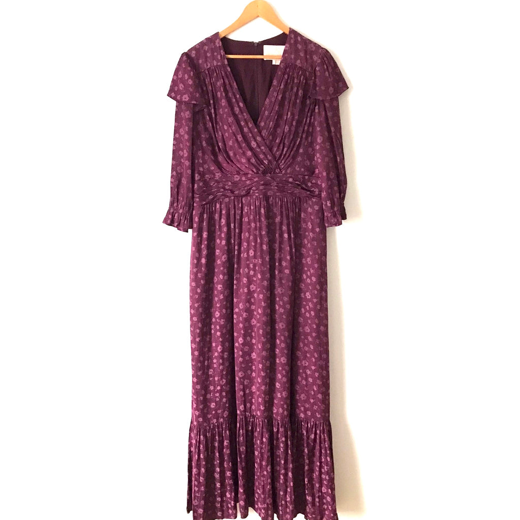 gal meets glam purple dress Gal Meets Glam Cassandra Purple Floral Maxi Dress- Size 16 The Saved Collection