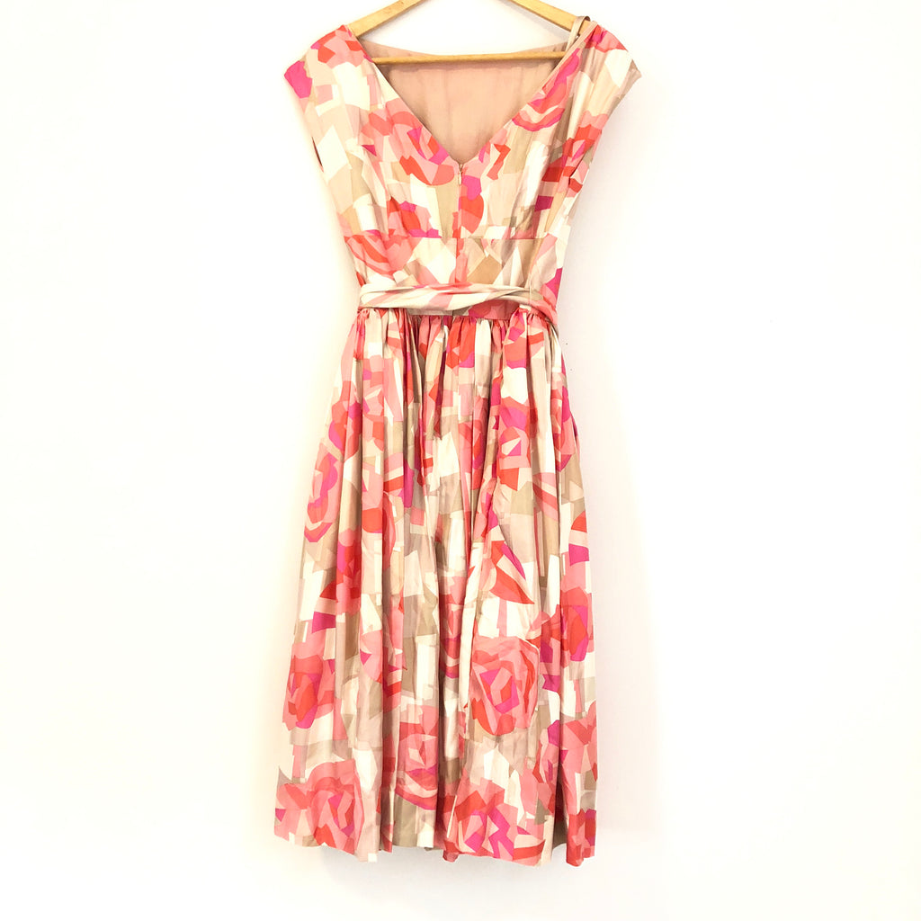 open lace back dress Vintage Liz Claiborne Pink Wrap Dress – ThisBlueBird main image 1