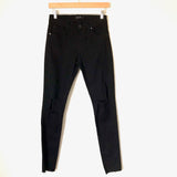 Amaryllis Black Distressed Skinny Jeans- Size Small (Inseam 29”)
