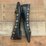 Aerosoles Martha Stewart Black Gold Stud Flats- Size 10