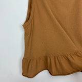 Wild Fable Camel Ruffle Hem Tank- Size S (see notes)