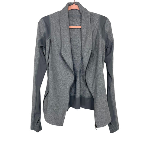 Lululemon Heathered Grey Side Zipper Jacket- Size ~4 (see notes)