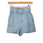 Express Light Denim Super High Rise Shorts- Size XXS