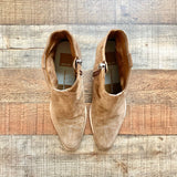 Dolce Vita Camel Suede Booties- Size 7