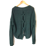 Express Green Open Back Sweater- Size S