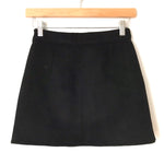 Lulus Black Suede Mini Skirt- Size XS