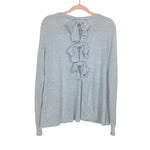 Club Monaco Light Blue Heathered Keena Bow Back 100% Wool Sweater- Size L (See Notes)