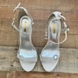 Celeste Animal Print Faux Leather Sandal Stilettos- Size 8.5