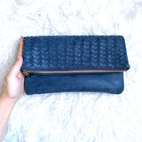 Neiman Marcus Weave Fold Over Clutch (like new condition!)