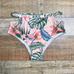 PatPat Bikini Pink Ruffle Top and Palm Print Bottom Bikini Set NWT- Size M (sold as set)