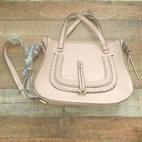 Sole Society Faux Leather Pink With Animal Print Interior Handbag NWOT