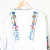 No Brand White Embroidered Dress- Size ~S