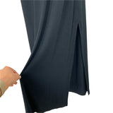 Bobeau Black Jersey Cotton Tie Back Side Slits Maxi DressNWT- Size L (sold out online)