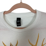 DISTRICT White Reindeer Tee- Size M (see notes)