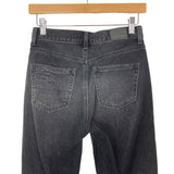 American Eagle Black Distressed Mom Jeans- Size 00 Short (Inseam 25”)