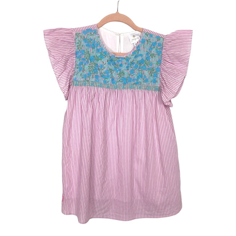 J Marie Embroidered Ruffle Sleeve Top- Size XS