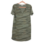 Z Supply Camo Split Neck Dress- Size M