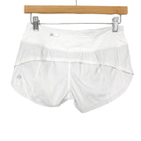 Lululemon White Speed Shorts- Size 2 (see notes)