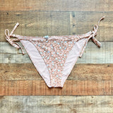 Aerie Mocha/Peach Floral String Cheeky Bikini Bottoms- Size XL (we have matching top, sold out online)