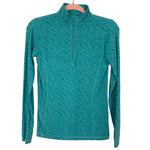 TASC Performance Heathered Teal Quarter Zip Pullover- Size XS