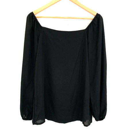 Gibson Black Off the Shoulder 3/4 Sleeve Blouse NWT- Size XS