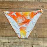 Fig Leaves Orange and Yellow Print Bikini Bottom- Size 16 (BOTTOMS ONLY)