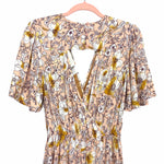 Band of Gypsies Blush Gold Floral Jumpsuit NWT- Size M