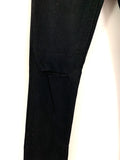 Just Black Denim Black Distressed Knee Skinny Jeans NWT- Size 26 (Inseam 27.5”)