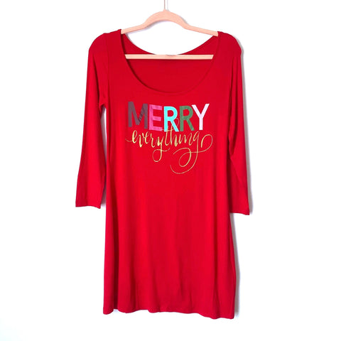 Venus Red Merry Everything Christmas Sleep Dress- Size S