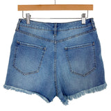 Scoop Medium Wash Distressed Raw Hem Jean Shorts- Size 6