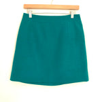 J Crew Green Mini Wool Skirt- Size 2