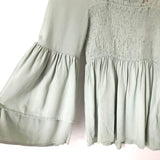 Entro Smocked Bodice Bell Sleeve Blouse NWT- Size S