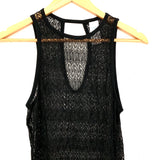 Time and Tru Black Knit Beach Cover Up- Size S