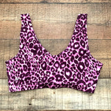 Fabletics Purple Animal Print Padded Sports Bra- Size ~M (See Notes)