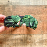 No Brand Black/Green Palm Print Top Knot Headband