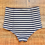 J Crew Blue/White Striped High Waisted Bikini Bottoms- Size XS