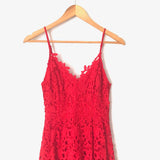 ASTR Red Lace Midi Dress- Size S