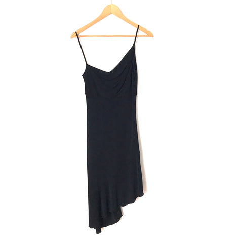 Barami Black Ruffled Asymmetrical Hem Dress- Size 1