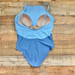 Summersalt Blue Two-Toned Padded One Piece- Size 12